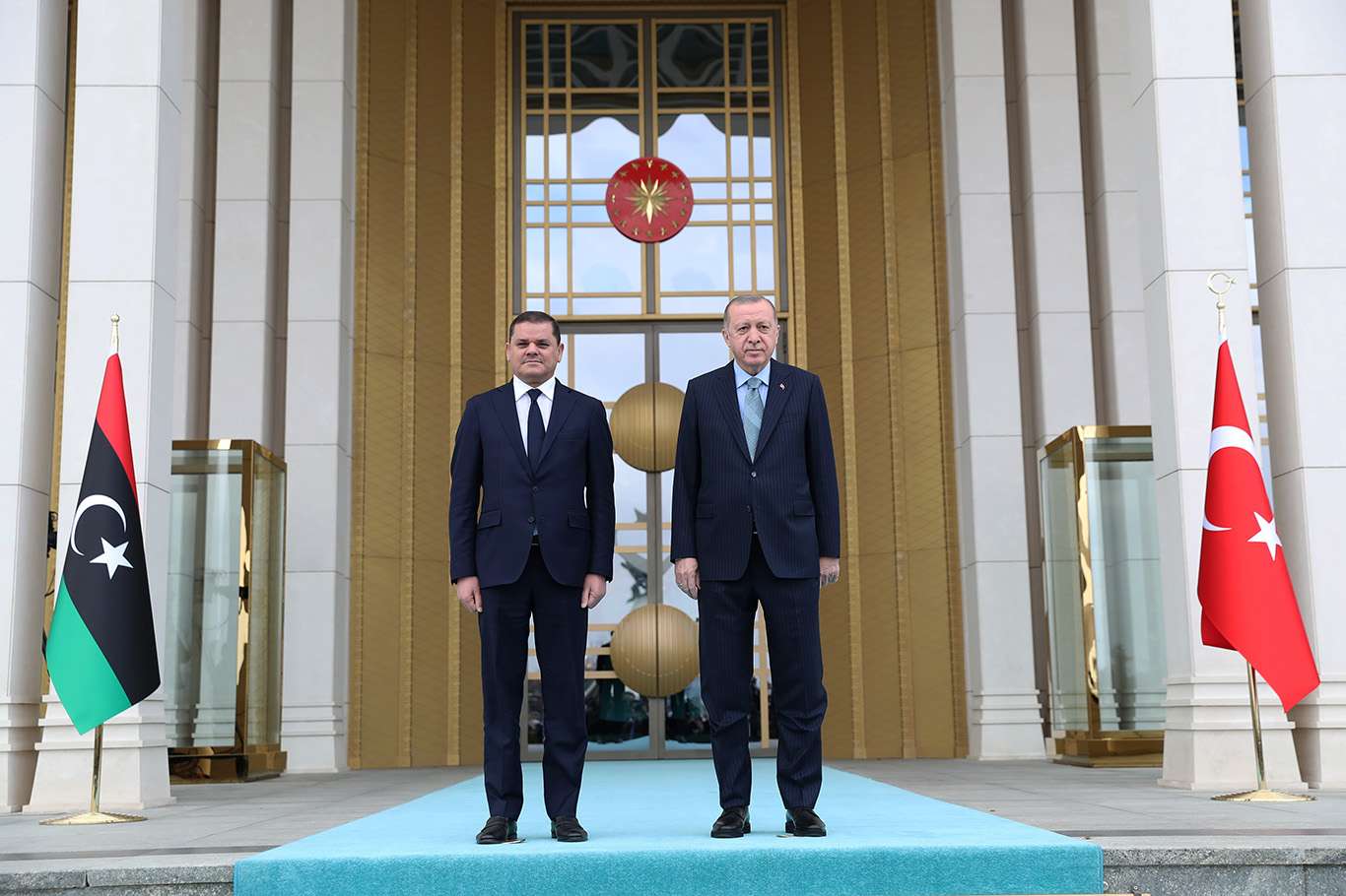 Erdoğan receives Libyan PM Dbeibeh at the presidential complex